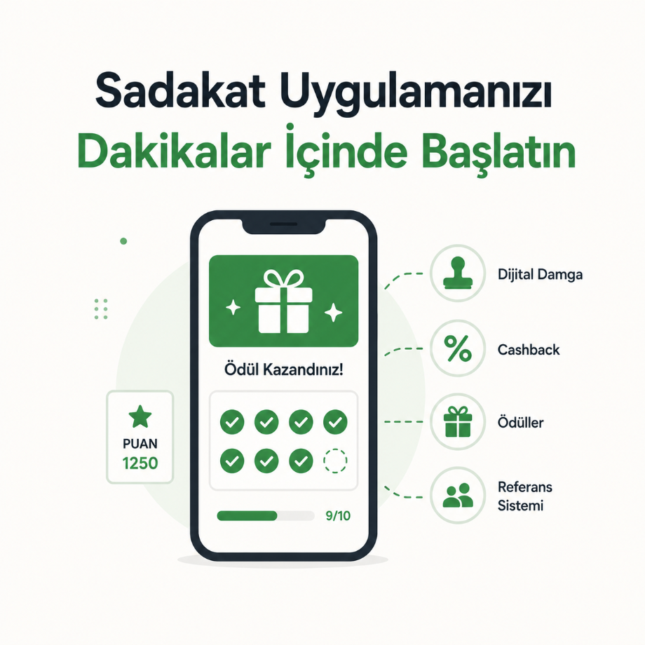 No-code sadakat uygulaması